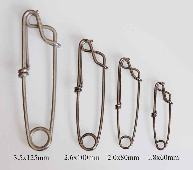 Laxygo 5pcs Longline Fishing Snap Clips Stainless Steel Floatline Tuna Clips 4 Sizes (3.5mmx5.0inch-5pcs) - Image 3